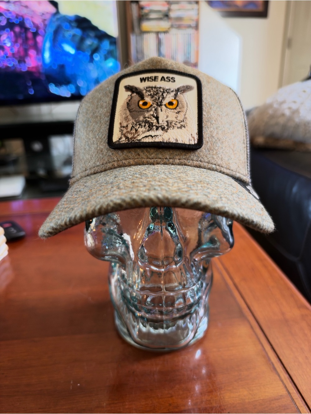 Goorin Bros. “Moon Owl” Wise Ass. Trucker Hat. Mesh SnapBack NWT.